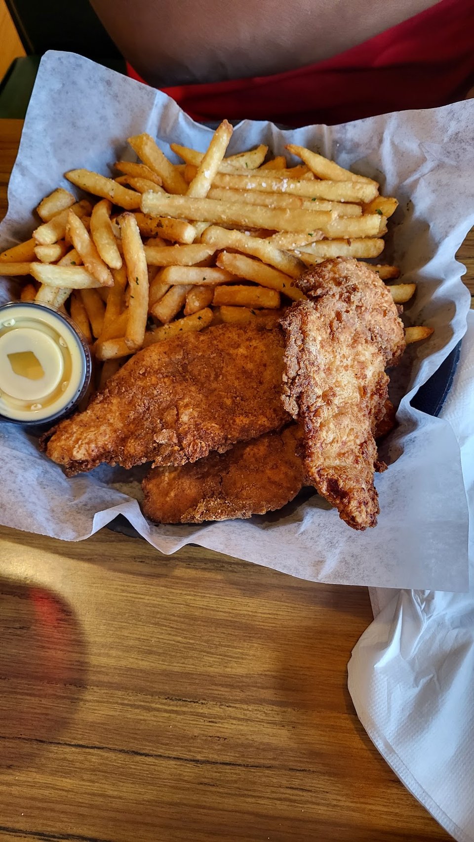 Deep Fried Chicken Tenders and Fries